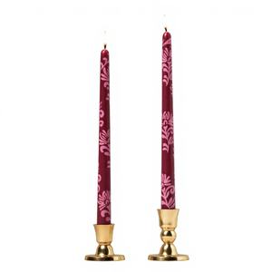 Juego de Velas Cónicas de Cera Pintadas a Mano, 4 Velas Votivas para Pascua, Diwali, San Valentín, Bares, Decoración del Hogar y Festividades - Product Image 1