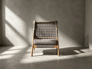 Sillón de Jardín de Mimbre para Exteriores, Silla de Patio con Cojines, Asiento Acolchado para Terraza - Product Image 5