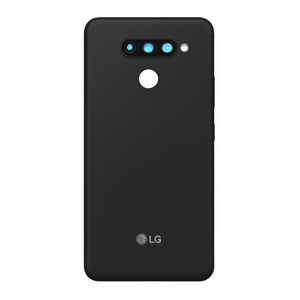 Cover posteriore LG Q60 nera con protezione per obiettivo fotocamera - Product Image 2