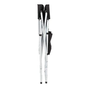 Silver White Iron Pipe Director's Chair with Black Cloth Surface Plastic Sprayed 103*60*499cm 120kg Capacity Easy Carrying - Product Image 5