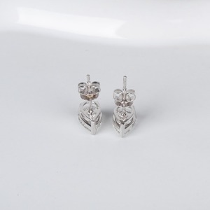 2ct E Color Pear Cut Lab Grown Diamond Earlobe <b>Earrings</b> 14K Solid Gold Premium Pear Solitaire Modern Luxury Wedding Fine Jewelry - Product Image 4