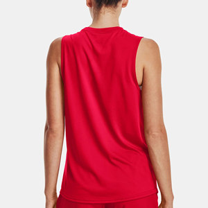 Women's <b>Red</b> Sleeveless <b>Tank</b> <b>Top</b> Crew Neck Solid Knitted Breathable Casual Wear - Product Image 6