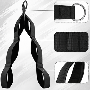 Sangle de traction robuste multi-prise pour triceps avec poignées rembourrées pour machine à câble, entraînement de force en salle de sport - Product Image 6