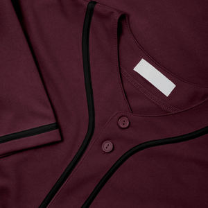 mesh baseball jersey <b>maroon</b> baseball jersey - Product Image 3
