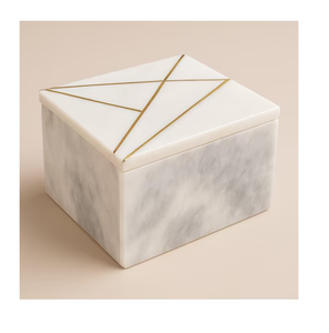 Boîte à bijoux de luxe en marbre naturel, de haute qualité et en pierre massif, pour l'organisation, l'affichage et le rangement de bijoux et de montres - Product Image 1