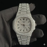 Montre Moissanite Diamantée Luxe Entièrement Automatique VVS Moissanite Diamantée