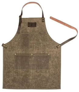 Tablier de travail unisexe en coton avec poches, respirant, blanc, détectable par les détecteurs de métaux, pour chef, boucher, travailleur du métal, alimentation - Product Image 5
