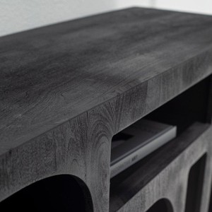 Console d'appoint moderne et contemporaine Vandana Sierra Maxima noire laquée - Product Image 4