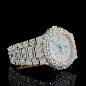 Nouvelles Montres Automatiques Hip Hop Élégantes et Tendance, Serties de Diamants Moissanite Couleur D VVS, Testées au Diamant Testeur, Royaume-Uni - Product Image 1