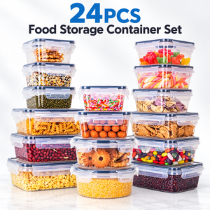 Juego de Recipientes Herméticos para Almacenamiento de Alimentos, Plástico Transparente, Apilables, Organizadores para Refrigerador de Cocina - Product Image 3
