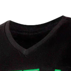 Camiseta Clásica con Cuello en V de la Hermandad Apple AKA, Estilo Griego, Verde y Negro, de Algodón, Informal, para Mujer, con Diseño Bordado - Product Image 2