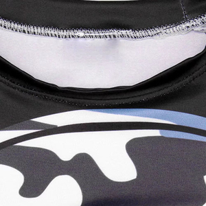 Mens Full Sleeve Rash Guard Black <b>White</b> <b>Compression</b> <b>Shirt</b> Quick Dry Polyester Sports Training Workout Fitness Swim Surfing - Product Image 4