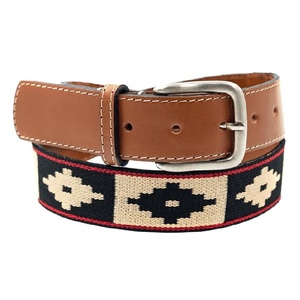 Ceinture en cuir tressé de luxe pour homme, en cuir de vachette véritable, faite à la main, de haute qualité, avec boucle ardillon – Vente en gros - Product Image 6