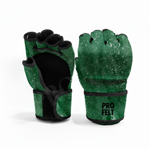 Gants de sport en cuir véritable respirants à demi-doigts avec fermeture Velcro, design personnalisé de haute qualité pour l'entraînement et le sparring - Product Image 6