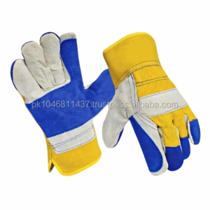 Canadian Rigger Heavy Duty Construction Safety Gloves Optimal Hand <b>Arm</b> Protection Reinforced Cowhide Split Leather Work Gloves - Product Image 1