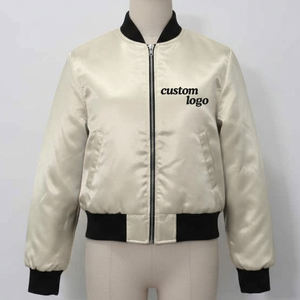 Veste bomber en satin personnalisée avec logo pour hommes, vestes pour hommes de haute qualité, logo de marque personnalisé, streetwear, vestes coupe-vent - Product Image 1