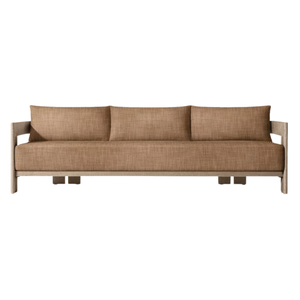 Premium Curved Solid Teak Wood Patio <b>Sofa</b> Three Seater Durable Modern Style <b>Outdoor</b> <b>Sofa</b> for Villa Apartment Patio Garden - Product Image 5