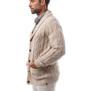 Cardigan pour homme en polyester, col rond, manches longues, couleur unie, vêtement de travail, avec bande réfléchissante argentée FR, 240 GSM, pour l'automne - Product Image 4