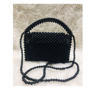 <b>Women's</b> <b>White</b> Pearl Beaded Clutch Handle <b>Bag</b> Cover Closure Elegant Evening Handbag <b>for</b> Weddings and Parties Summer Tote Purse - Product Image 5