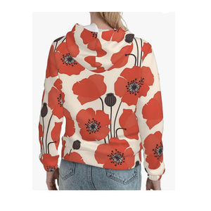 Sweat-shirts à capuche personnalisés OEM pour femmes, 100% coton molletonné, vierges pour sublimation, impression par sublimation, vêtements décontractés, chauds pour l'hiver, vente en gros - Product Image 6