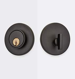 Serrure de porte ronde tendance en acier nickelé pour armoire, personnalisable avec barre de confidentialité, quincaillerie pour la maison - Product Image 4