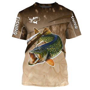 Camiseta de Pesca de Alta Calidad con Cuello Redondo, Personalizada, de Poliéster, para Deportes al Aire Libre, Suministro al por Mayor, Camisetas de Pesca a Precio Económico - Product Image 2