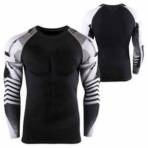 Camiseta de Compresión Rashguard de Manga Larga para Hombre, Diseño Personalizado, para Entrenamiento de MMA y BJJ, Secado Rápido, Transpirable, Ropa de Gimnasio - Product Image 5