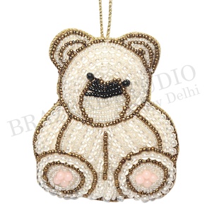 Decoraciones bordadas de tela de árbol de Navidad hechas a mano, adorno personalizado al por mayor con ancla de oveja Reno camello - Product Image 2