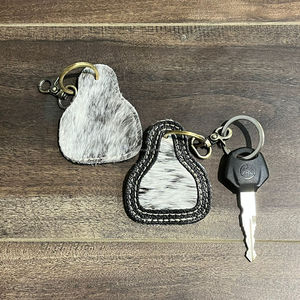Nouveau Style meilleure vente cheveux en cuir de vachette porte-clés en cuir véritable porte-clés accessoires Unique élégant porte-clés pour unisexe - Product Image 6