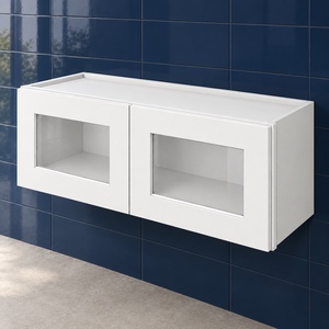 Wholesale 33 x 12 Inch Glass <b>Door</b> Wall <b>Cabinet</b> White Shaker RTA OEM Vietnam Manufacturer - Product Image 4