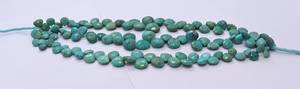 Perles de turquoise naturelle d'Arizona facettées en forme de cœur, taille 7 à 9 mm, qualité supérieure, pierres précieuses authentiques de turquoise d'Arizona. - Product Image 6