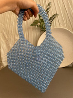 Sacs à main perlés perle Mini sacs fourre-tout sacs de soirée tissage à la main cristal pour femmes sac perlé d'Inde