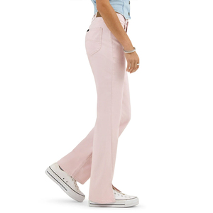Meilleurs pantalons en jean larges pour femmes avec logo personnalisé, coupe ajustée, style devant plat, service OEM, prix de gros, pantalons en jean pour femmes - Product Image 3