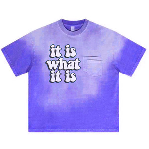 เสื้อยืดโอเวอร์ไซส์สีเทา ผู้ชาย สไตล์ลำลอง คอกลม แขนสั้น พิมพ์ลายตัวอักษร ผ้าเจอร์ซีย์ 100% คอตตอน ดีไซน์กระเป๋าโลโก้ด้านหน้า - Product Image 2