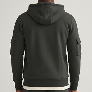 เสื้อฮู้ดดี้ผู้ชายผ้าฟลีซปักลาย 3 มิติ แบบโอเวอร์ไซส์ หนัก 580 กรัม ผลิตจากผ้าฝ้าย 100% เป็นมิตรต่อสิ่งแวดล้อม สำหรับฤดูหนาว ขายส่ง - Product Image 6