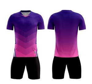 Conjunto de Uniforme de Fútbol con Estampado Degradado, Tela Transpirable de Secado Rápido, Manga Corta, Colores y Logotipo Personalizables, para Todas las Temporadas - Product Image 4