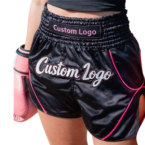 Pantalones Cortos de Muay Thai Personalizados, Premium, 100% Poliéster Satinado, Ajuste Atlético, Ligeros, Transpirables, con Logotipo OEM, para Entrenamiento de Boxeo - Product Image 1