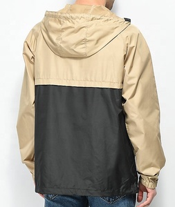 Chaqueta Cortavientos de Alta Calidad para Hombre, Súper Suave, con Cuello Alto y Decoración Bordada, Estilo Anorak en Color Caqui y Negro - Product Image 6