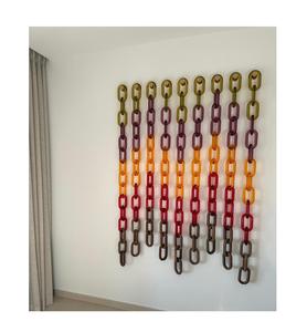 Modernos Adornos de Pared de Cadena Acrílica, Eslabones de Resina Epoxi Grandes Decorativos para el Hogar, Personalizados, para Colgar en la Pared - Product Image 5