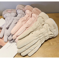 Gants unisexes en cuir de mouton noir personnalisés, longs, élégants, pour la mode, le sport, les voyages, le ski, le cyclisme, usage quotidien et professionnel en hiver