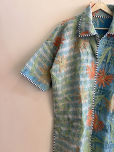 Chaqueta Kantha india vintage hecha a mano, chaqueta bohemia acolchada, chaqueta reversible - Product Image 3