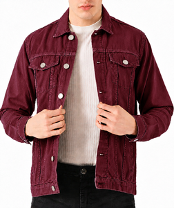 Veste chemise décontractée pour homme en toile de coton vert olive, col rabattu uni, boutonnage simple, manteau d'automne - Product Image 6