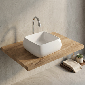 Modern Rectangular Ceramic Countertop Wash Basin Luxury Bathroom Vanity Vessel Sink Porcelain Lavabo - Product Image 6