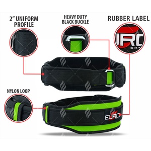 Cinturón de Levantamiento de Pesas Doble de Neopreno al por Mayor, Cierre de Gancho y Bucle, Soporte Acolchado para Sentadillas, Peso Muerto, Entrenamiento, Ropa de Gimnasio Duradera - Product Image 6