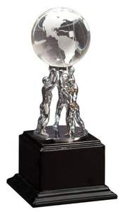 Trofeo de arte abstracto en bronce para hitos creativos. Disponible a precios de mayorista. - Product Image 3