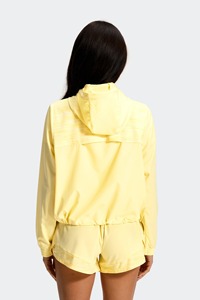 <b>Women</b>’s Yellow Lightweight Windbreaker <b>Jacket</b> and Short Set Hooded Full Zip Athletic Tracksuit Casual Outdoor Running Sportswear - Product Image 2