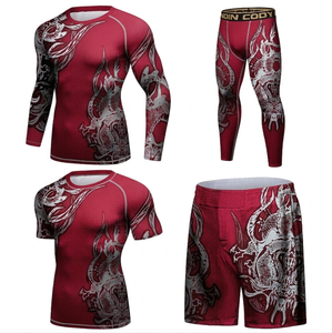 Venta al por mayor de camisetas de compresión de manga larga para hombre, MMA, BJJ, UPF50+, de secado rápido, de spandex y poliéster, con diseño personalizado. - Product Image 5