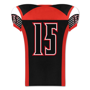 Ensemble de maillots de football américain rembourrés personnalisés avec initiales et numéros, tailles mixtes, pour lycéens et jeunes, impression par sublimation - Product Image 2