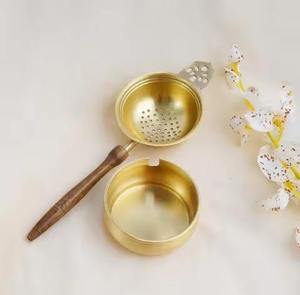 Modern teapot shape <b>tea</b> strainer fine mesh loose leaf <b>tea</b> filter brass nickle plated new finish <b>tea</b> <b>infuser</b> reusable <b>tea</b> brewing - Product Image 4