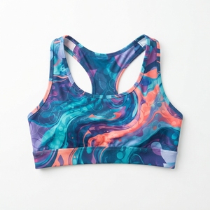 Ropa Deportiva al por Mayor, Top Deportivo Corto Transpirable con Estampado Personalizado para Gimnasio y Entrenamiento - Product Image 1